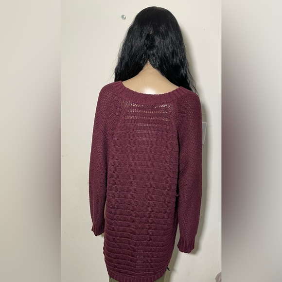 Sz 2XL women’s Calvin Klein Jeans knit sweater pullover burgundy crewneck - Picture 11 of 16